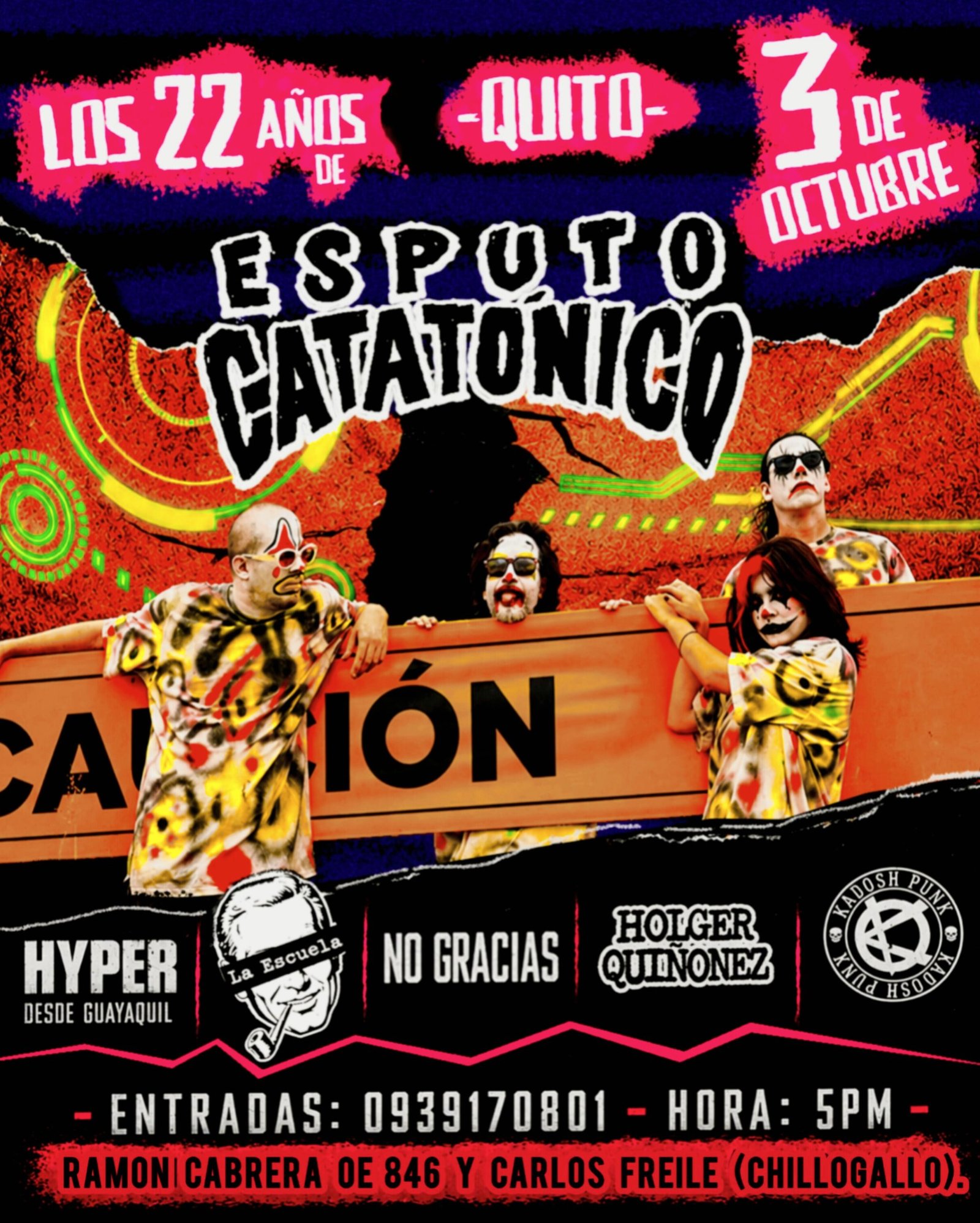 Flyer de 22 años de Esputo Catatónico