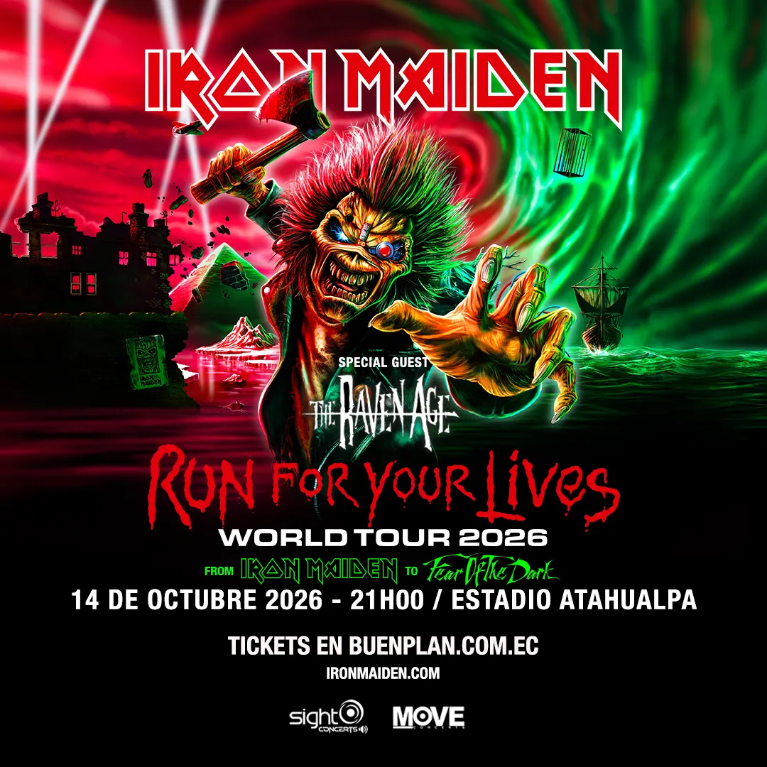 Iron Maiden en Ecuador 2026 - Run For your Lives World Tour 2026