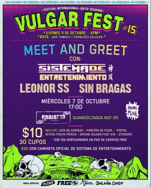 Meet and Greet Vulgar Fest 2026 en Rabiatto