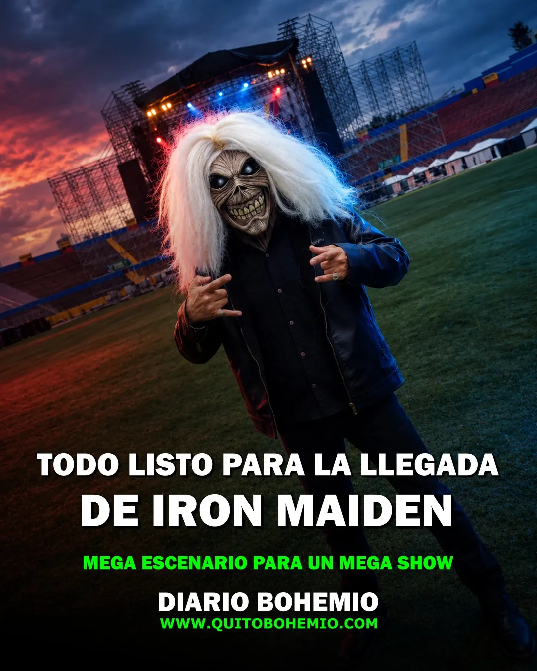 Todo listo para Iron Maiden en Ecuador